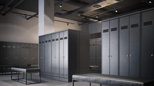 Industrial metal lockers